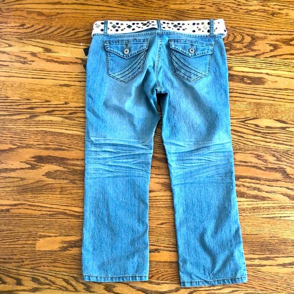 Suko Jeans, Skinny flare cropped leg with belt - Picture 5 of 10